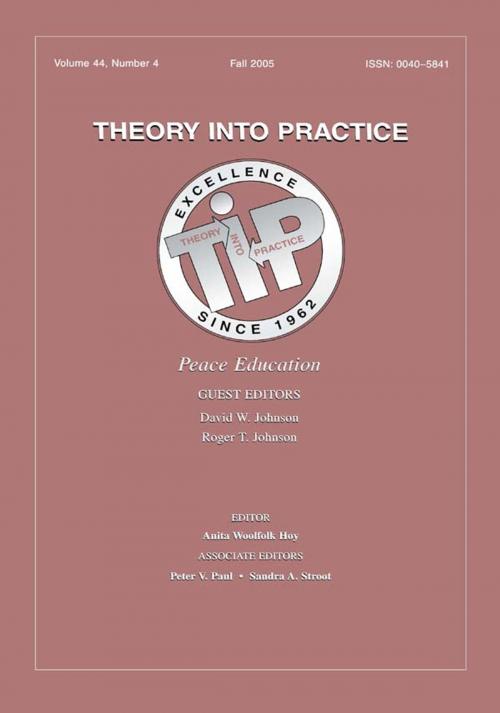 Cover of the book Peace Education Tip V44#4 by David Johnson, Taylor and Francis
