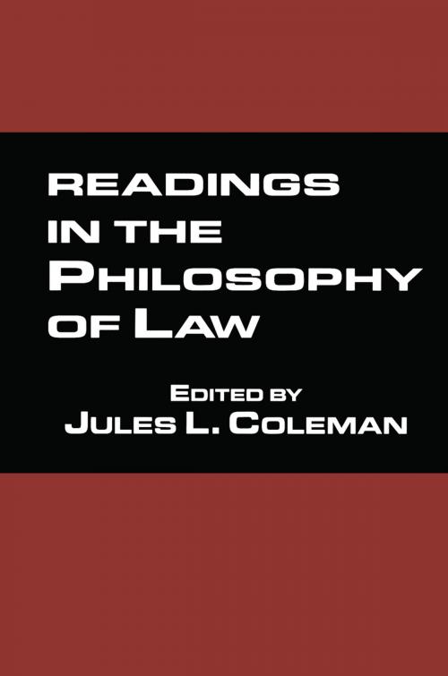 Cover of the book Readings in the Philosophy of Law by , Taylor and Francis