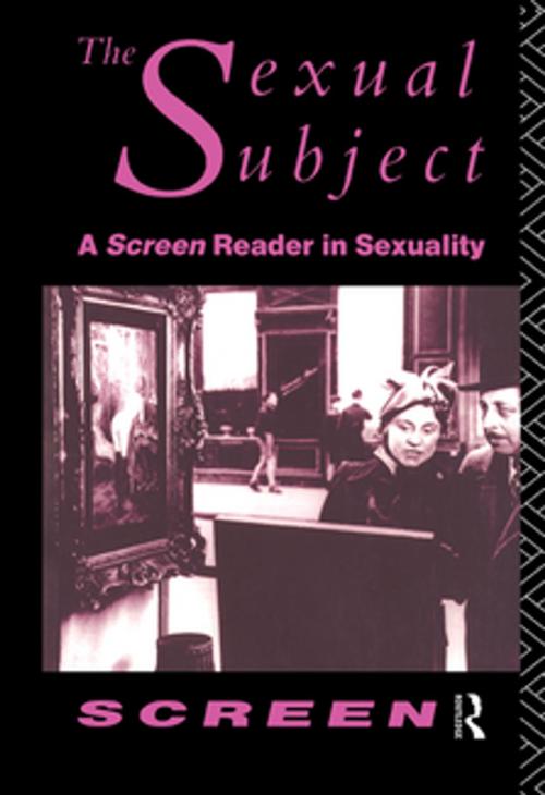 Cover of the book The Sexual Subject by , Taylor and Francis