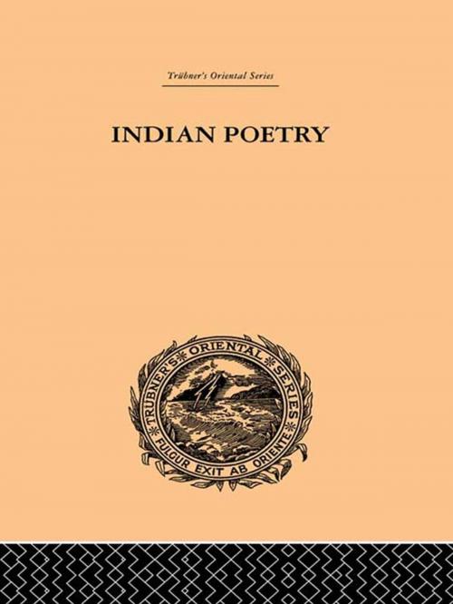 Cover of the book Indian Poetry by Edward Arnold, Taylor and Francis