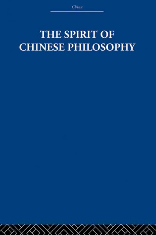 Cover of the book The Spirit of Chinese Philosophy by Fung Yu-Lan, Taylor and Francis