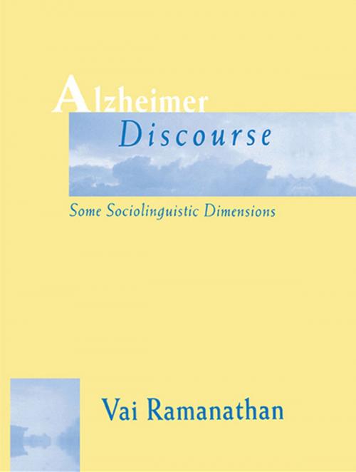 Cover of the book Alzheimer Discourse by Vai Ramanathan, Taylor and Francis