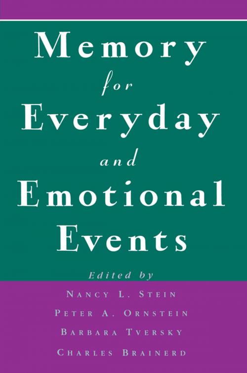 Cover of the book Memory for Everyday and Emotional Events by , Taylor and Francis