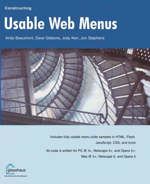 Cover of the book Constructing Usable Web Menus by Jody Kerr, Jon Stephens, Andy Beaumont, Dave Gibbons, Apress