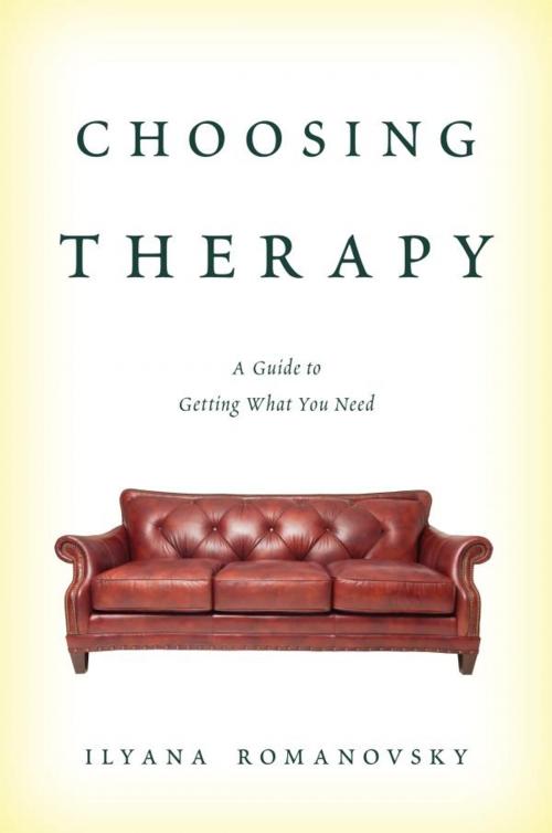 Cover of the book Choosing Therapy by Ilyana Romanovsky, Rowman & Littlefield Publishers
