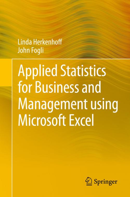 Cover of the book Applied Statistics for Business and Management using Microsoft Excel by Linda Herkenhoff, John Fogli, Springer New York