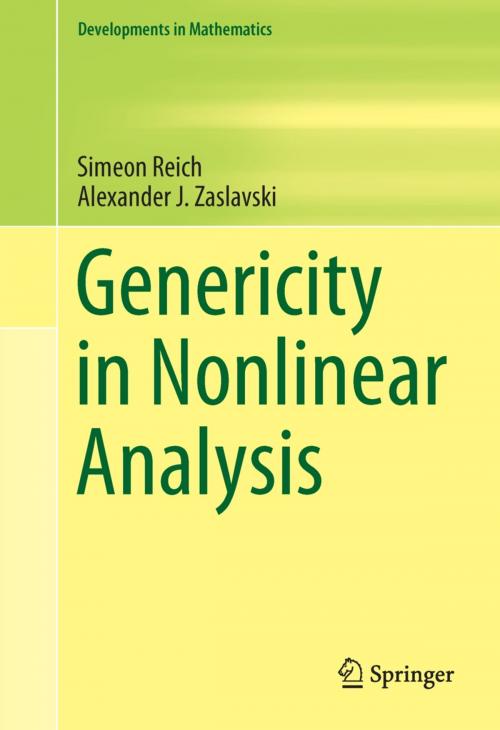 Cover of the book Genericity in Nonlinear Analysis by Simeon Reich, Alexander J. Zaslavski, Springer New York