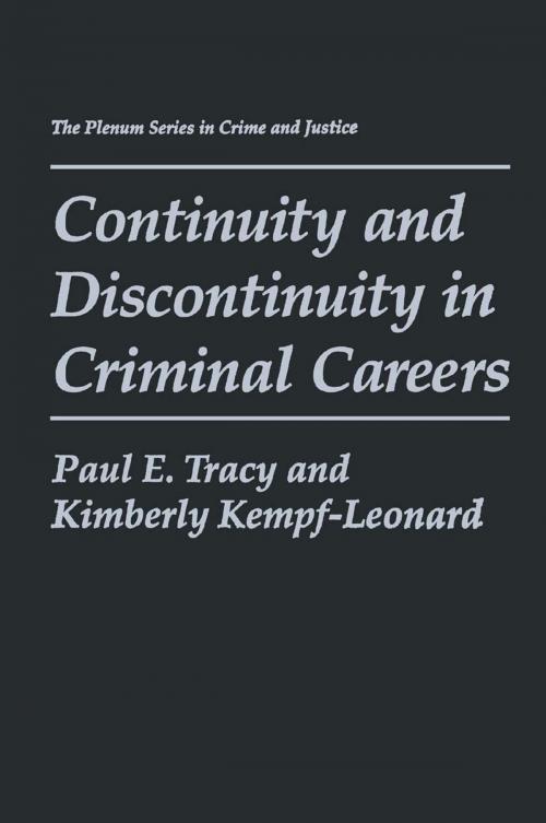 Cover of the book Continuity and Discontinuity in Criminal Careers by Paul E. Tracy, Kimberly Kempf-Leonard, Springer US