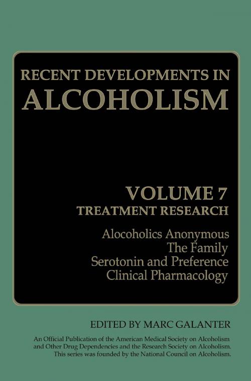 Cover of the book Recent Developments in Alcoholism by , Springer US