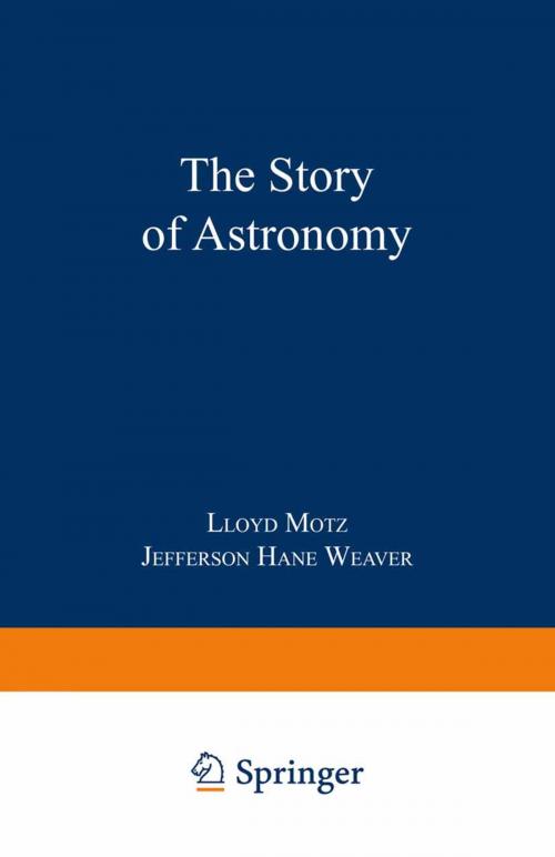 Cover of the book The Story of Astronomy by Lloyd Motz, Jefferson Hane Weaver, Springer US