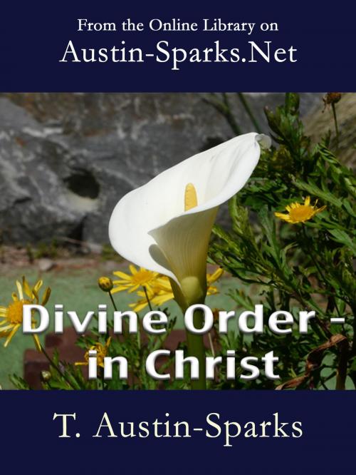 Cover of the book Divine Order - in Christ by T. Austin-Sparks, Austin-Sparks.Net