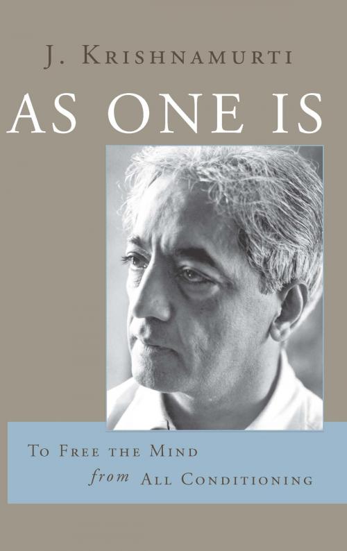 Cover of the book As One Is by Jiddu Krishnamurti, Hohm Press