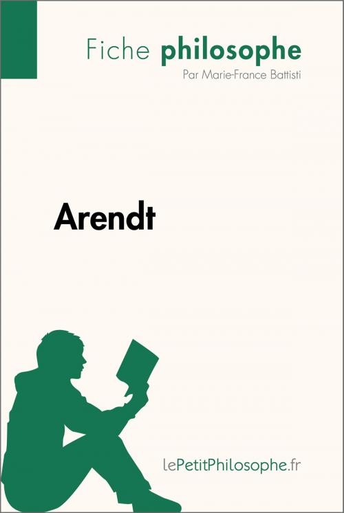 Cover of the book Arendt (Fiche philosophe) by Marie-France Battisti, lePetitPhilosophe.fr, lePetitPhilosophe.fr