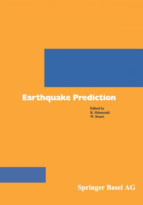 Cover of the book Earthquake Prediction by SHIMAZAKI, STUART, Birkhäuser Basel