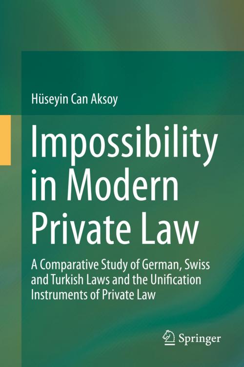 Cover of the book Impossibility in Modern Private Law by Hüseyin Can Aksoy, Springer International Publishing