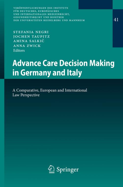 Cover of the book Advance Care Decision Making in Germany and Italy by , Springer Berlin Heidelberg