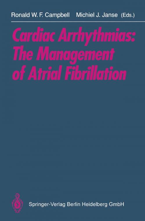 Cover of the book Cardiac Arrhythmias: The Management of Atrial Fibrillation by , Springer Berlin Heidelberg