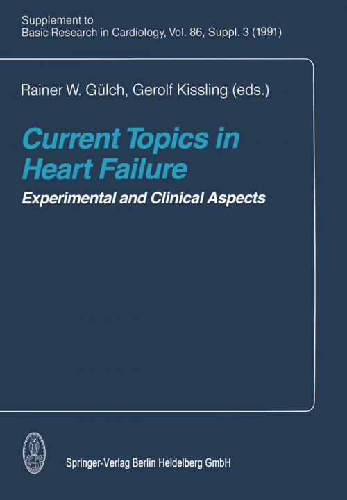 Cover of the book Current Topics in Heart Failure by , Steinkopff