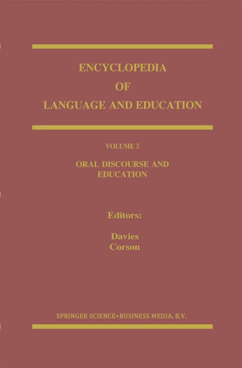 Cover of the book Oral Discourse and Education by , Springer Netherlands