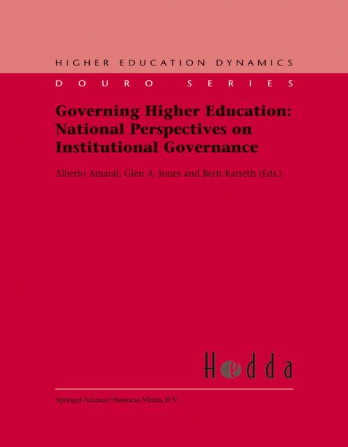Cover of the book Governing Higher Education: National Perspectives on Institutional Governance by , Springer Netherlands