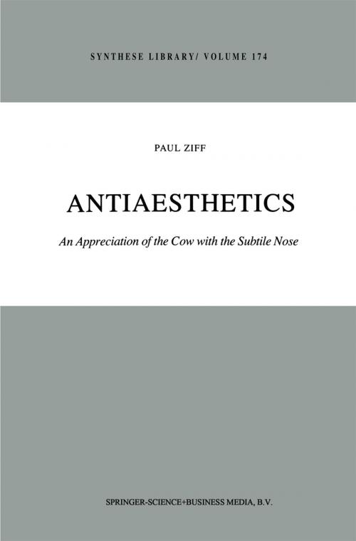 Cover of the book Antiaesthetics by Paul Ziff, Springer Netherlands
