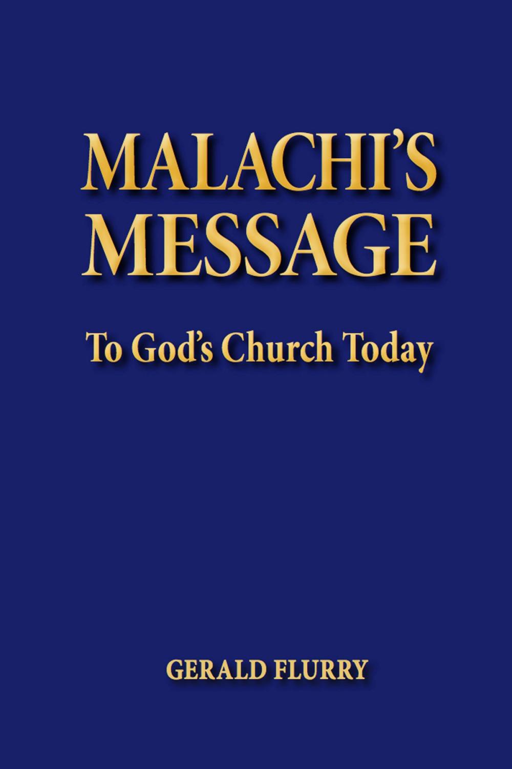Big bigCover of Malachi's Message to God's Church Today