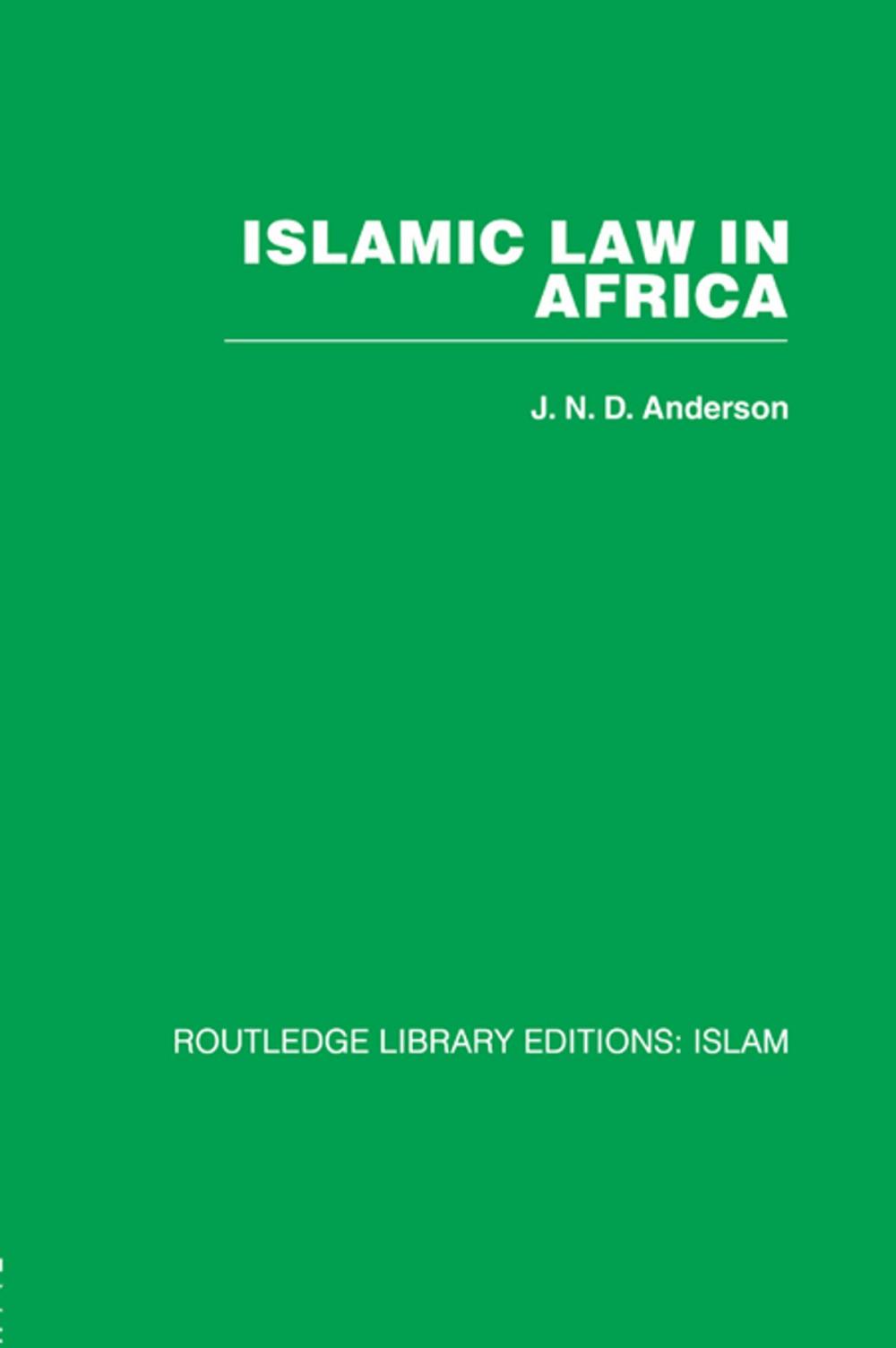Big bigCover of Islamic Law in Africa