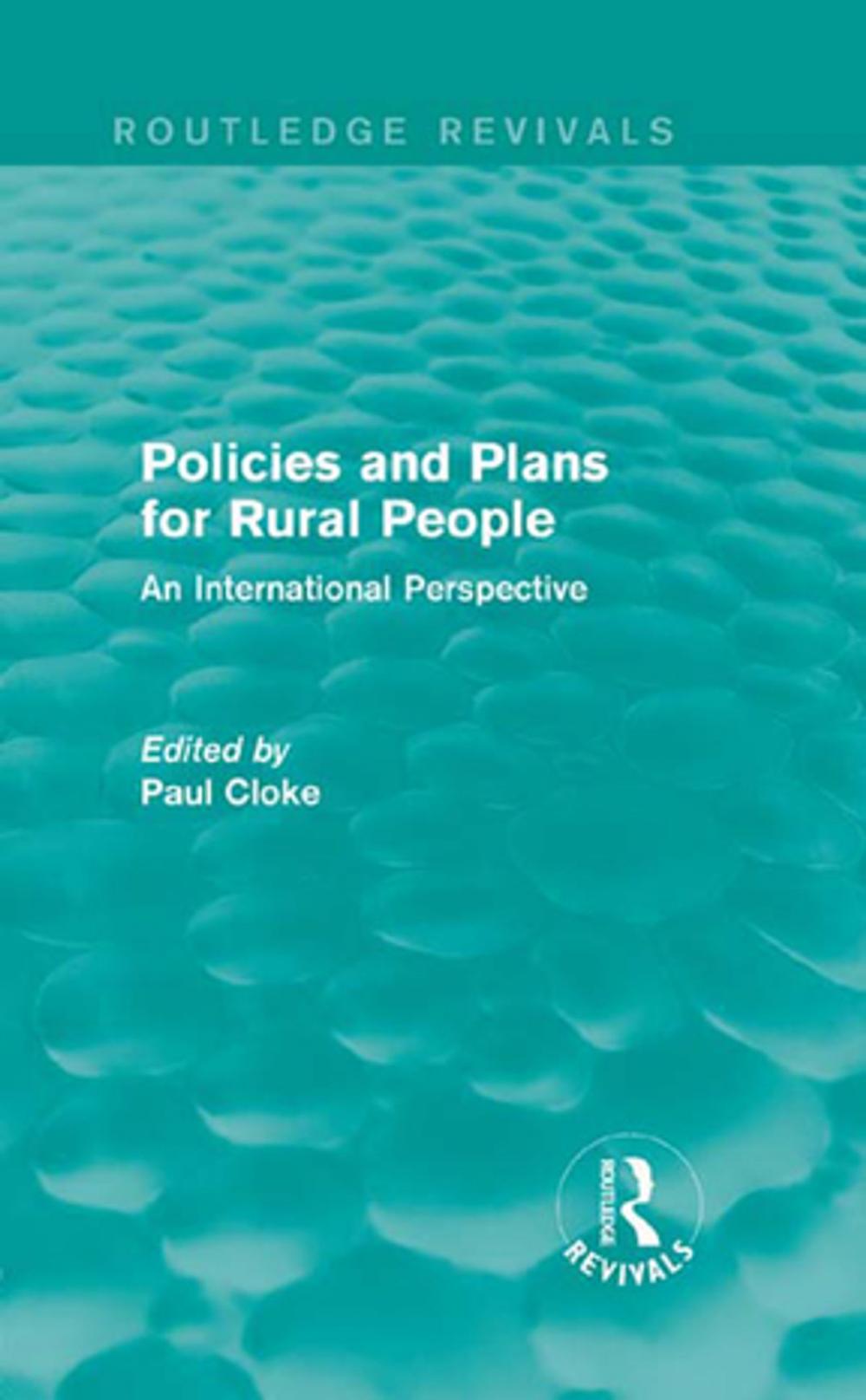 Big bigCover of Policies and Plans for Rural People (Routledge Revivals)