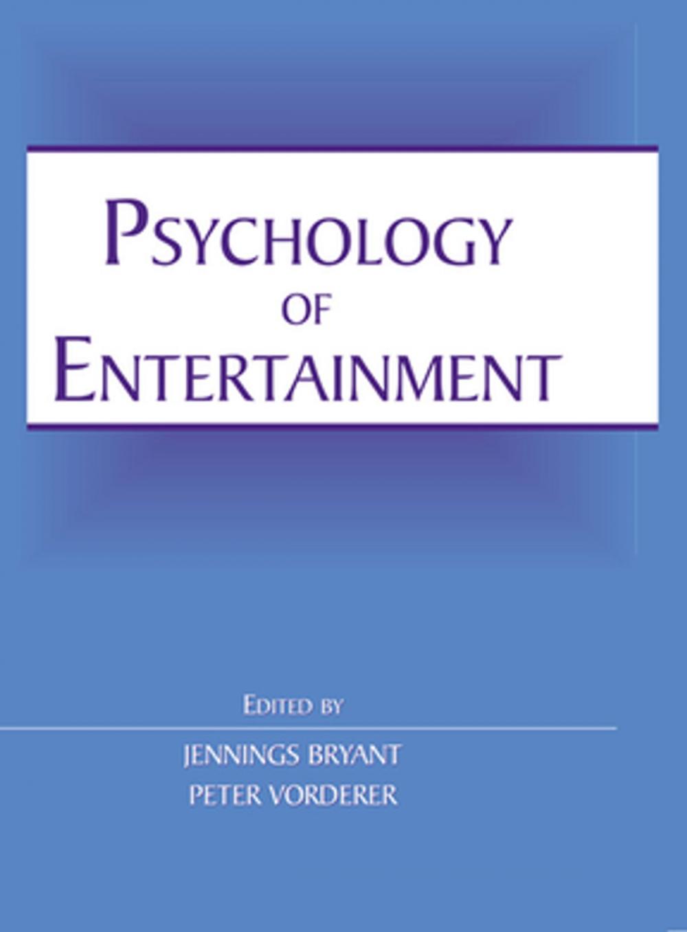 Big bigCover of Psychology of Entertainment
