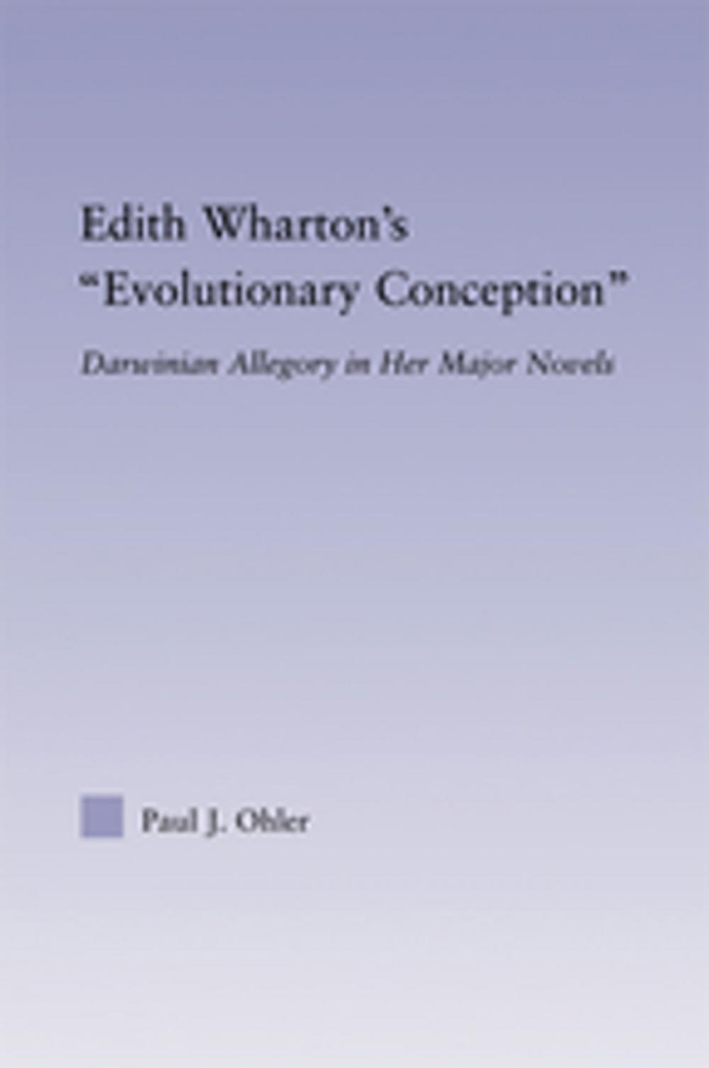 Big bigCover of Edith Wharton's Evolutionary Conception