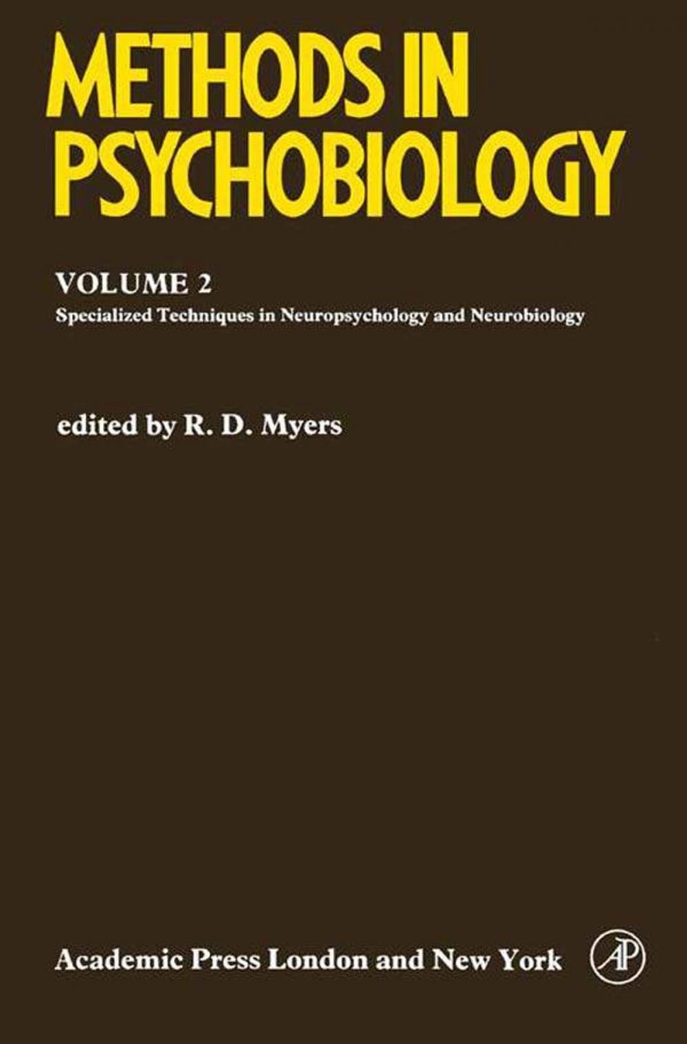Big bigCover of Methods in Psychobiology
