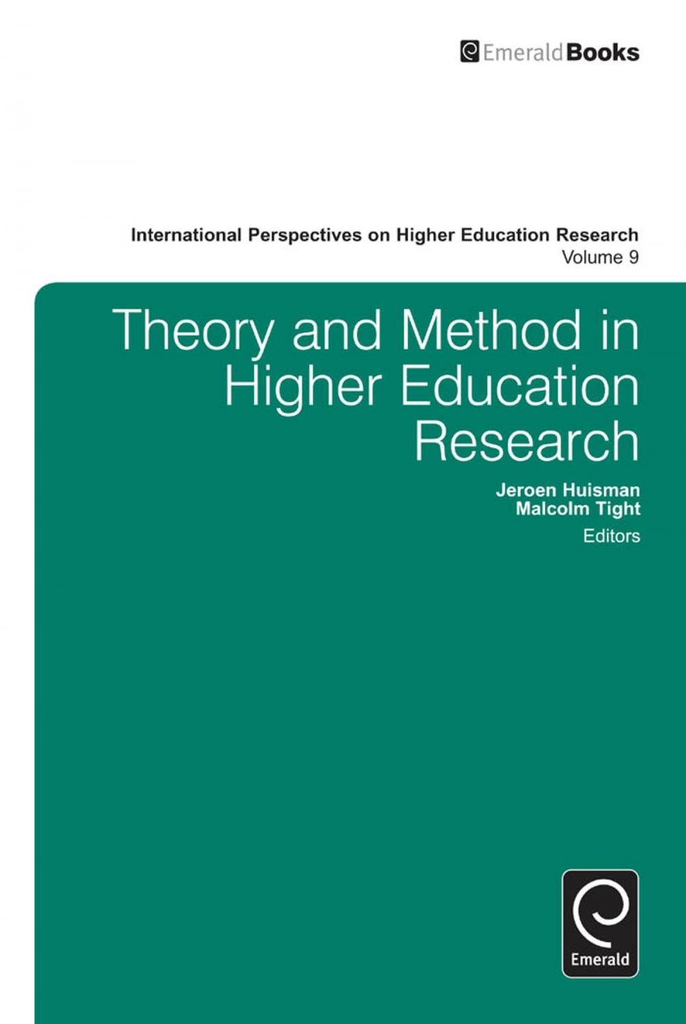 Big bigCover of Theory and Method in Higher Education Research