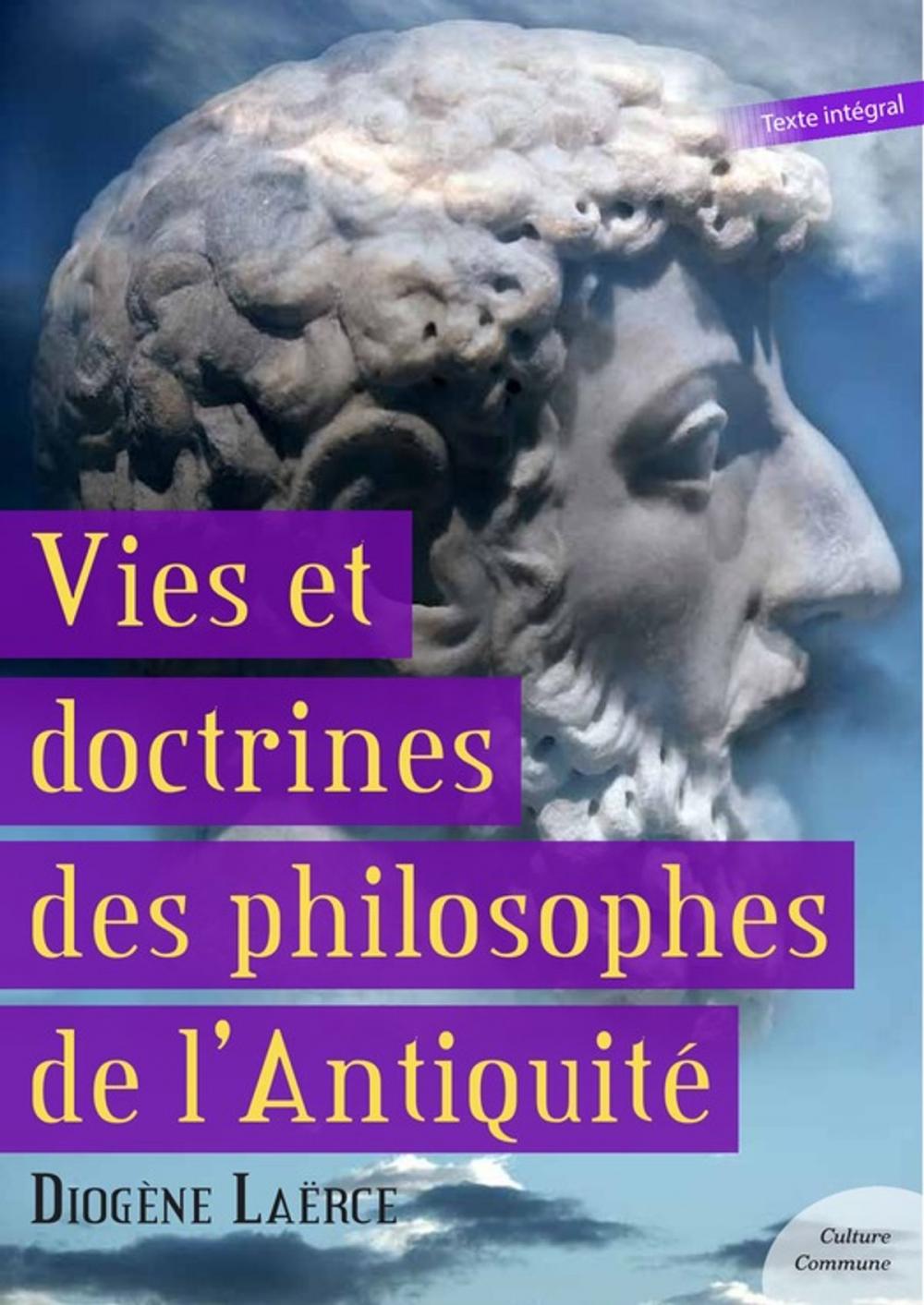 Big bigCover of Vies et doctrines des philosophes de l'Antiquité