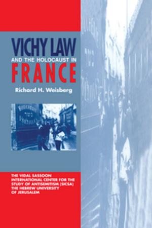Book cover of Vichy Law and the Holocaust in France