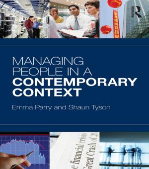 Cover of the book Managing People in a Contemporary Context by Jiyuan Yu
