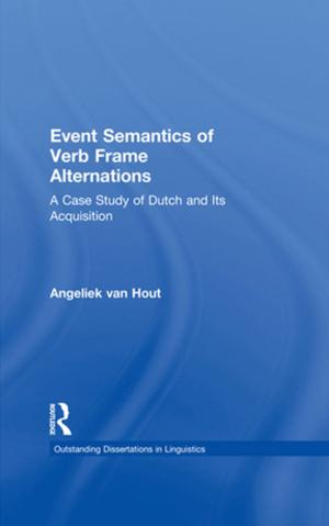 Book cover of Event Semantics of Verb Frame Alternations