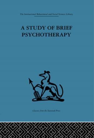 Cover of the book A Study of Brief Psychotherapy by Hans J. Eysenck, Sybil B.G. Eysenck