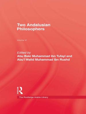 Cover of the book Two Andalusian Philosophers by Ali-Reza Bhojani