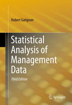 Cover of the book Statistical Analysis of Management Data by D. Malan