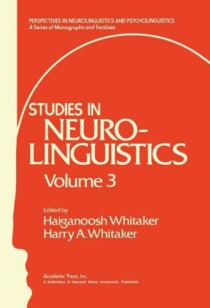 Cover of the book Studies in Neurolinguistics by Christophe Wiart