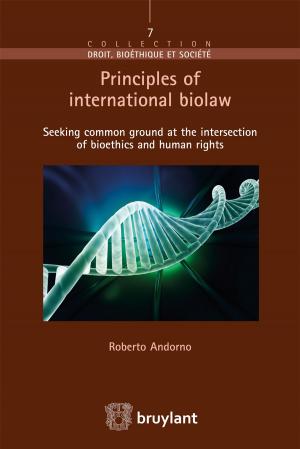 Cover of the book Principles of international biolaw by Jean-Marie Duffau, Antoine Louvaris, Elisabeth Mella