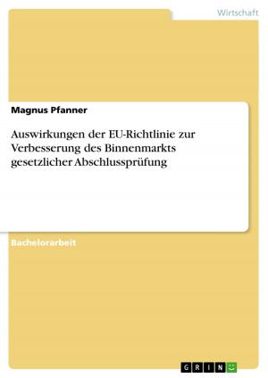 Cover of the book Auswirkungen der EU-Richtlinie zur Verbesserung des Binnenmarkts gesetzlicher Abschlussprüfung by David Schah