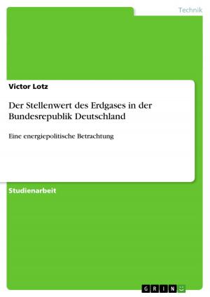 Cover of the book Der Stellenwert des Erdgases in der Bundesrepublik Deutschland by Irena Eppler