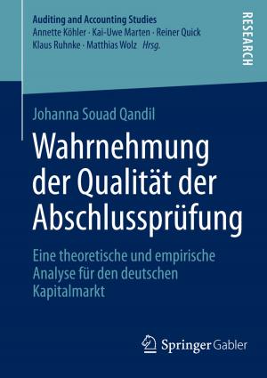 Cover of the book Wahrnehmung der Qualität der Abschlussprüfung by Lukas große Klönne, Branko Woischwill