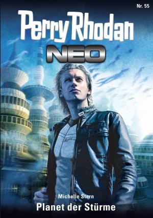 Book cover of Perry Rhodan Neo 55: Planet der Stürme