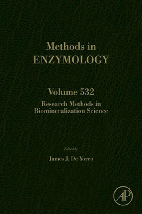 Cover of the book Research Methods in Biomineralization Science by Jim De Yoreo, Elsevier Science