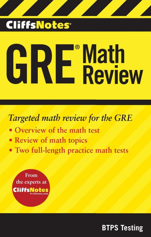 Cover of the book CliffsNotes GRE Math Review by BTPS Testing, HMH Books