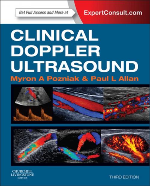 Cover of the book Clinical Doppler Ultrasound by Myron A. Pozniak, Paul L Allan, Elsevier Health Sciences UK