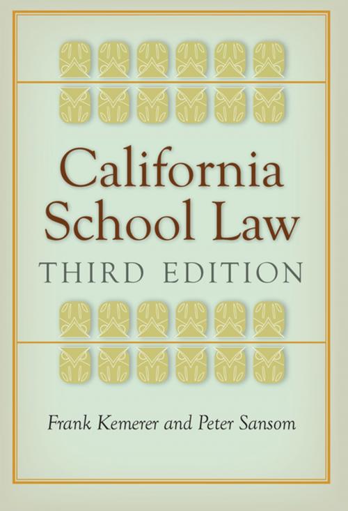 Cover of the book California School Law by Frank Kemerer, Peter Sansom, Stanford University Press