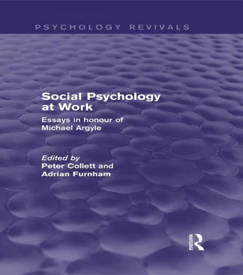 Cover of the book Social Psychology at Work (Psychology Revivals) by , Taylor and Francis